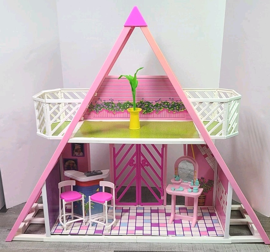Barbie A-frame 1990 Pool House Mattel con caja original rara LEER