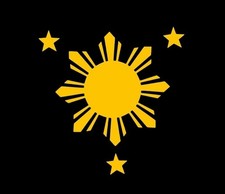 Philippines Sun and Stars Filipino Flag Vinyl Decal Sticker  Choose Size/Color