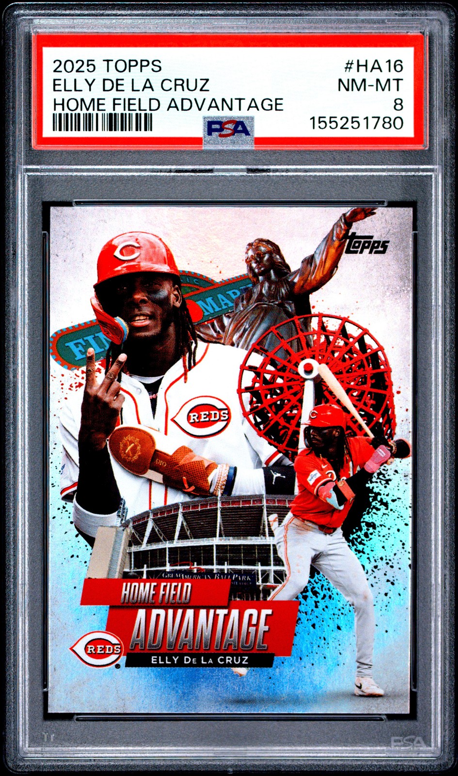 2025 Topps Home Field Advantage SP Elly De La Cruz PSA 8 #HA16