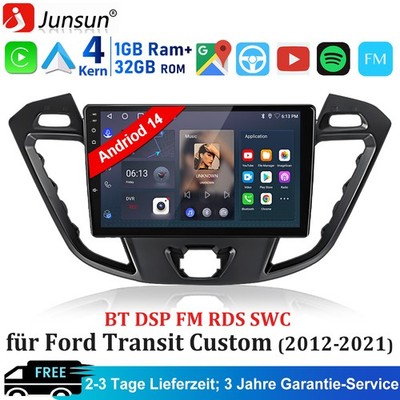 BT-5.0 Autoradio Für 2013-2023 Ford Transit Custom Android Carplay GPS Navi WIFI