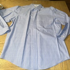 Brooks Brothers - Neck 16 1/2 - Sleeve 4/5 - Blue Checkered Polo Dress Shirt