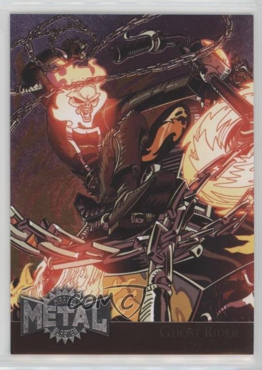 2015 Marvel Fleer Retro 1995 Fleer Metal Blaster Ghost Rider #19 0kg8