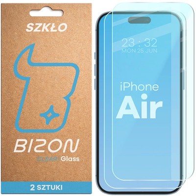 2x Schutzglas für iPhone Air Bizon Displayschutzglas Hartglas Handyglas Glas