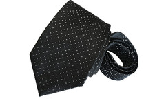 KENNETH COLE MEN'S TIE BLACK/GEOMETRIC Width: 3.7/8" LENGTH 59"