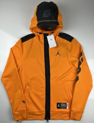 Jordan x Zion x Naruto Mens Hoodie Orange Peel DO6595-011 Size Small NWT DRI-FIT