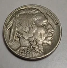 FULL HORN  1936 P  NICE ORIGINAL BUFFALO NICKEL 5¢ Shipping 95¢!  🇺🇸     BN765