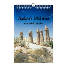 2026 Monthly Wall Calendar Funny "Dicks in Nature" Wall Calendar 12 Month  