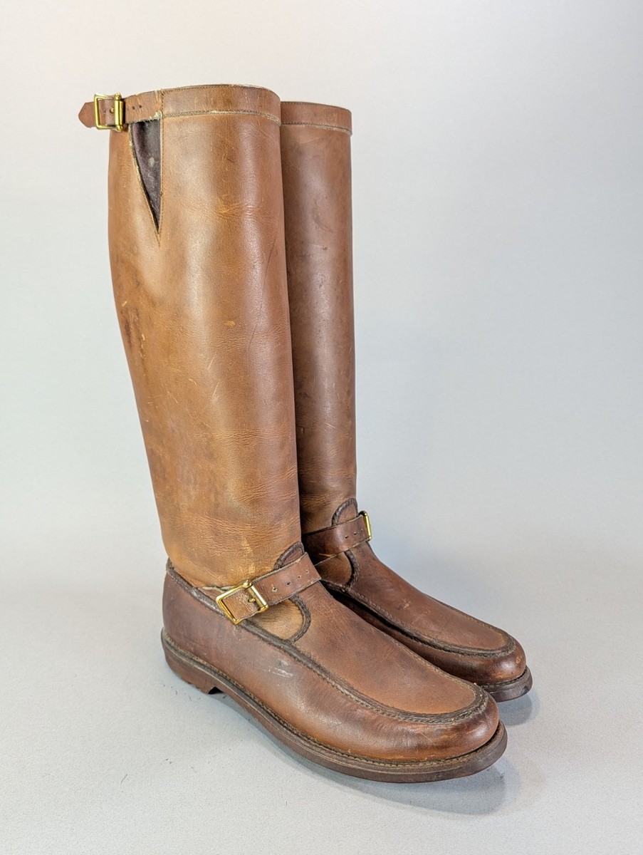 VINTAGE GOKEY BOTTE SAUVAGE SNAKE PROOF HUNTING BOOTS SIZE  display picture 2