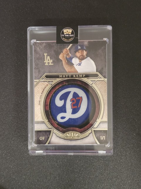 Matt Kemp 2015 Tier One Fledermaus Knopf 1/1 Aufkleber
