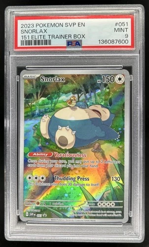 2023-25 Pokemon SV Black Star Promos - SVP EN Snorlax #051 PSA 9