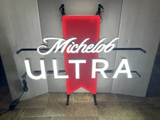 Michelob Ultra Beer Light Up LED Sign Game Room Man Cave Bar Pub Bud
