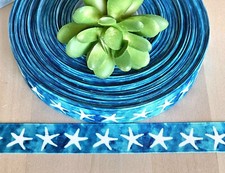 3/8, 5/8  7/8" 1 YD Starfish Grosgrain Ribbon Shells Ocean Beach Ribbon