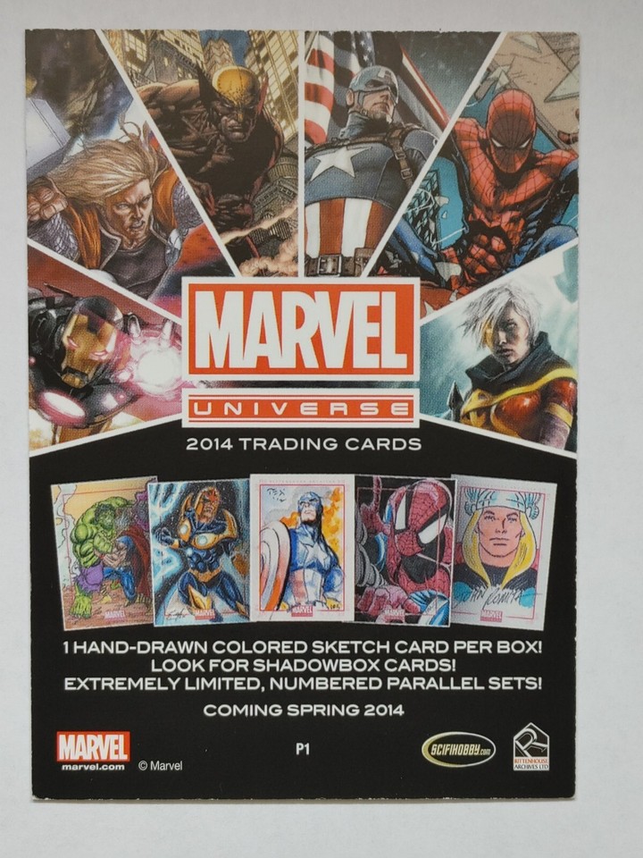 MARVEL UNIVERSE PROMO CARD P1 2014 RITTENHOUSE ARCHIVES | eBay