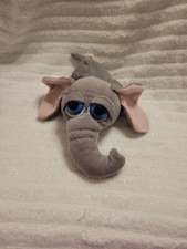 Toys r Us Animal Alley Gray Elephant Plush 10" Big Blue Eyes Stuffed Animal 2000