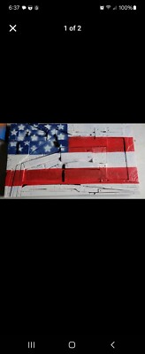 Wooden American Flag Art