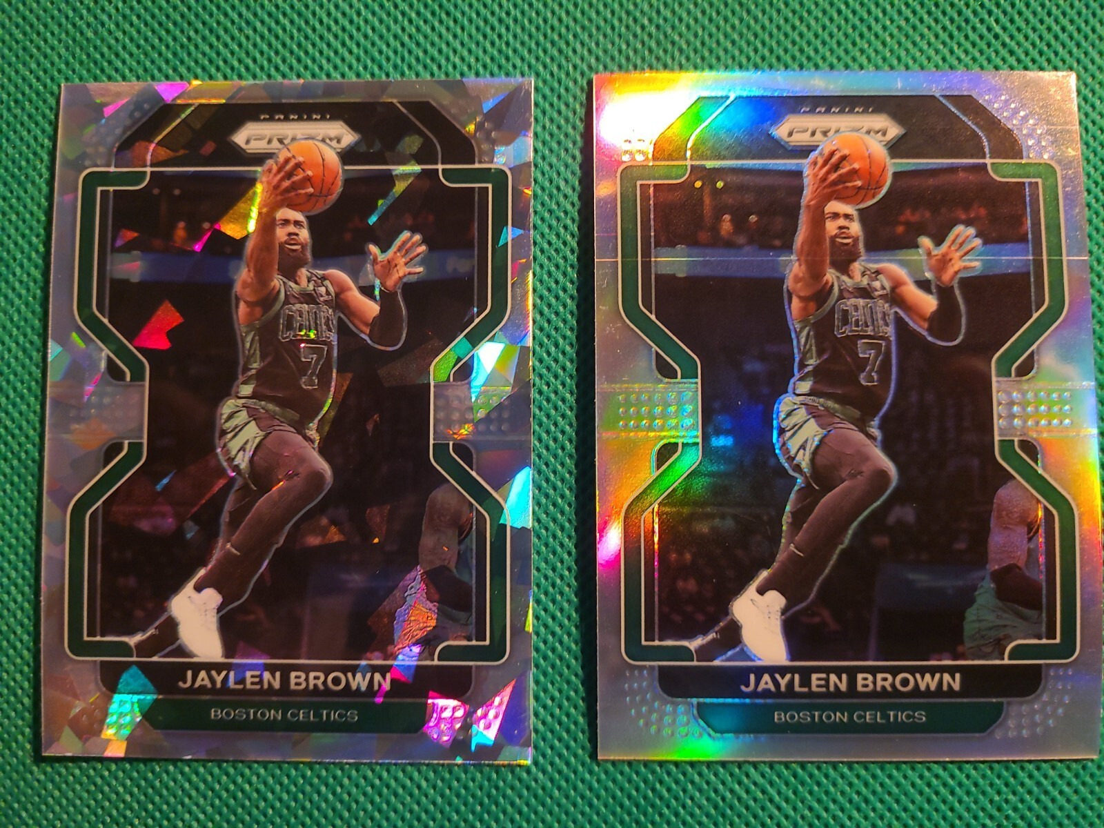 JAYLEN BROWN #97 CRACKED ICE PRIZM & #93 Not Cracked but Prizm Prizm