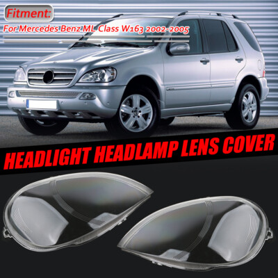 2x Clear Headlight Headlamp Lens Cover For Mercedes Benz Ml Class W163 02 05 Ebay