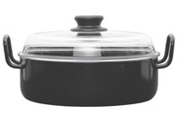 Riess Schmorpfanne Omas Ø24Cm Mit Glasdeckel Schwarz