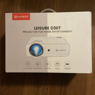 Vankyo Leisure D30T 720p 100 ANSI Wi-Fi Mini Projector - White