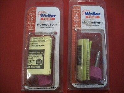 2 Weller Vortec Mounted Point Grinding Wheels, #36809 & 36804, NIB