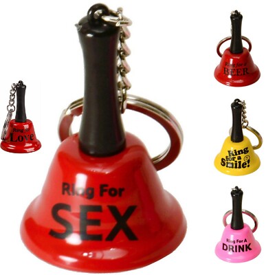 Schlüsselanhänger Ring for Sex Beer Drink Smile Love Klingel Glocke od. 5er Set