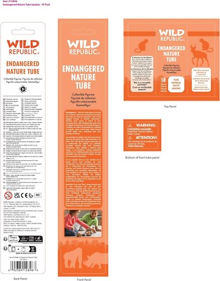 Wild Republic - Endangered Nature Tube - 18 Animals with Fun Facts