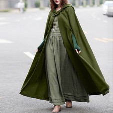 Winter Women Hoody Hooded Batwing Tops Coat Jacket Cloak Poncho Cape Parka Plus
