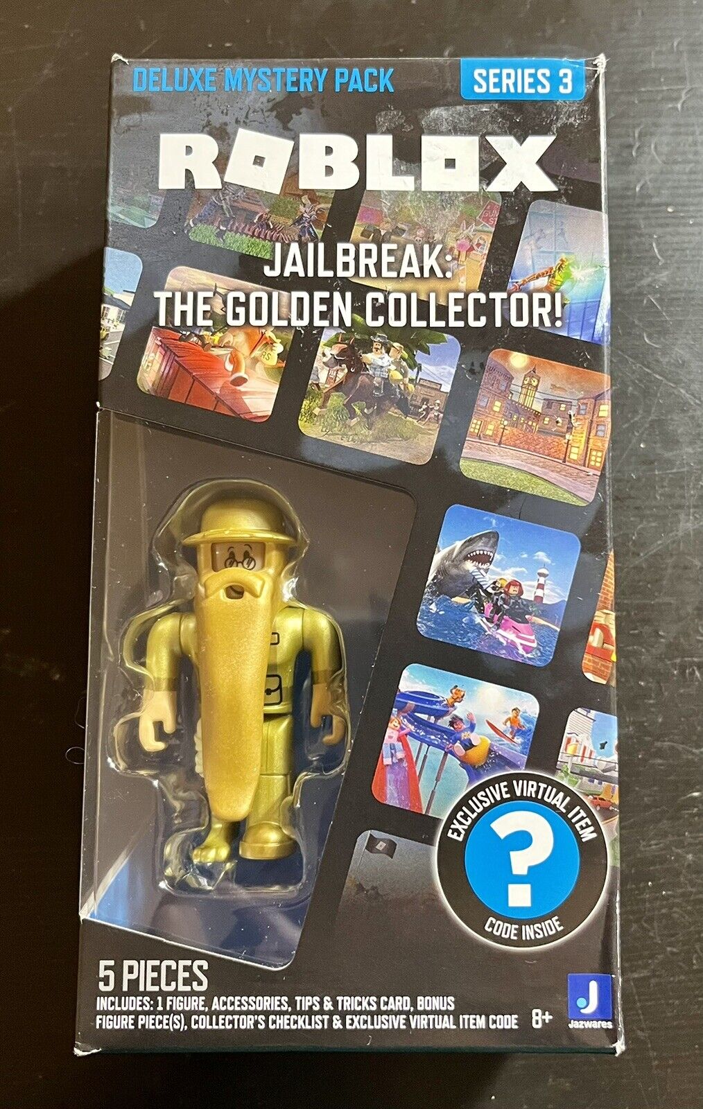  Roblox Action Collection - Jailbreak: The Golden Collector! +  Two Mystery Figure Bundle [Includes 3 Exclusive Virtual Items] : Toys &  Games