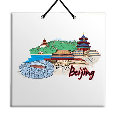 Ceramic Tile Beautiful Cities around the world Gift wall plaque Home Decor