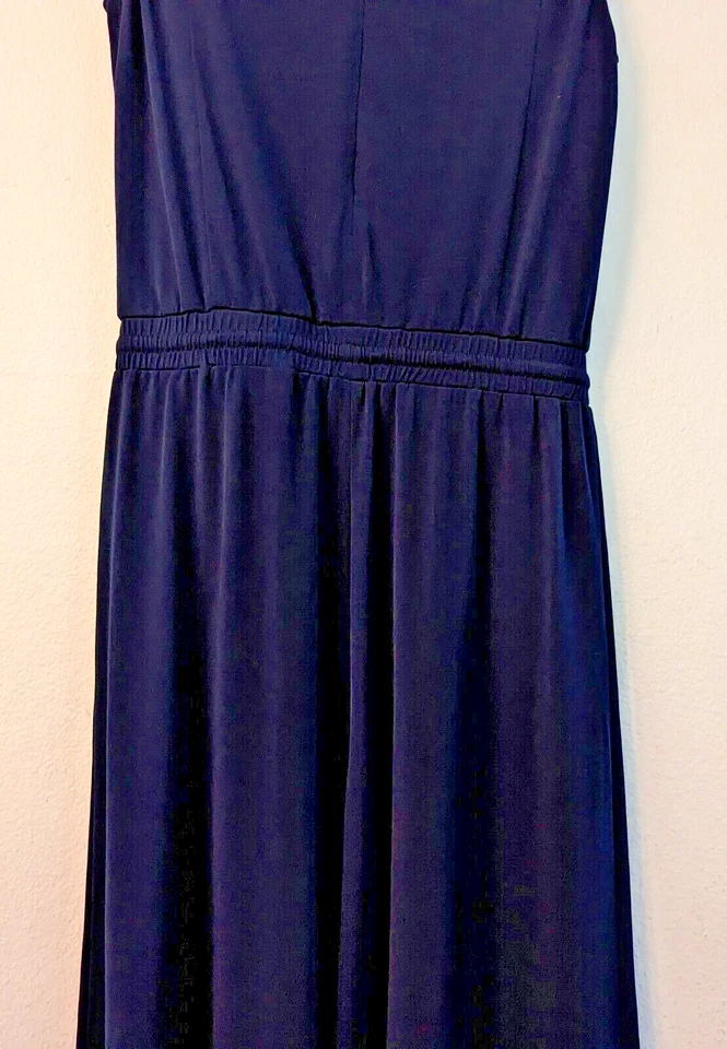 Mono Vince Camuto Talla S Para Mujer Azul Jersey Tejido Bolsillo Carga Pierna Ancha 0325 Foto 4 de 4