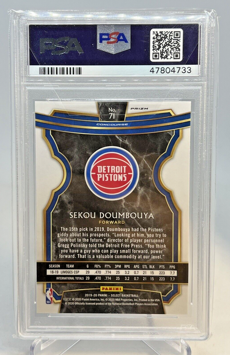 2019-20 Panini Select Sekou Doumbouya Rookie Silver Prizm #71 PSA