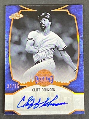 Cliff Johnson 2024 Leaf Bronx Legacy Auto #ed 23/75