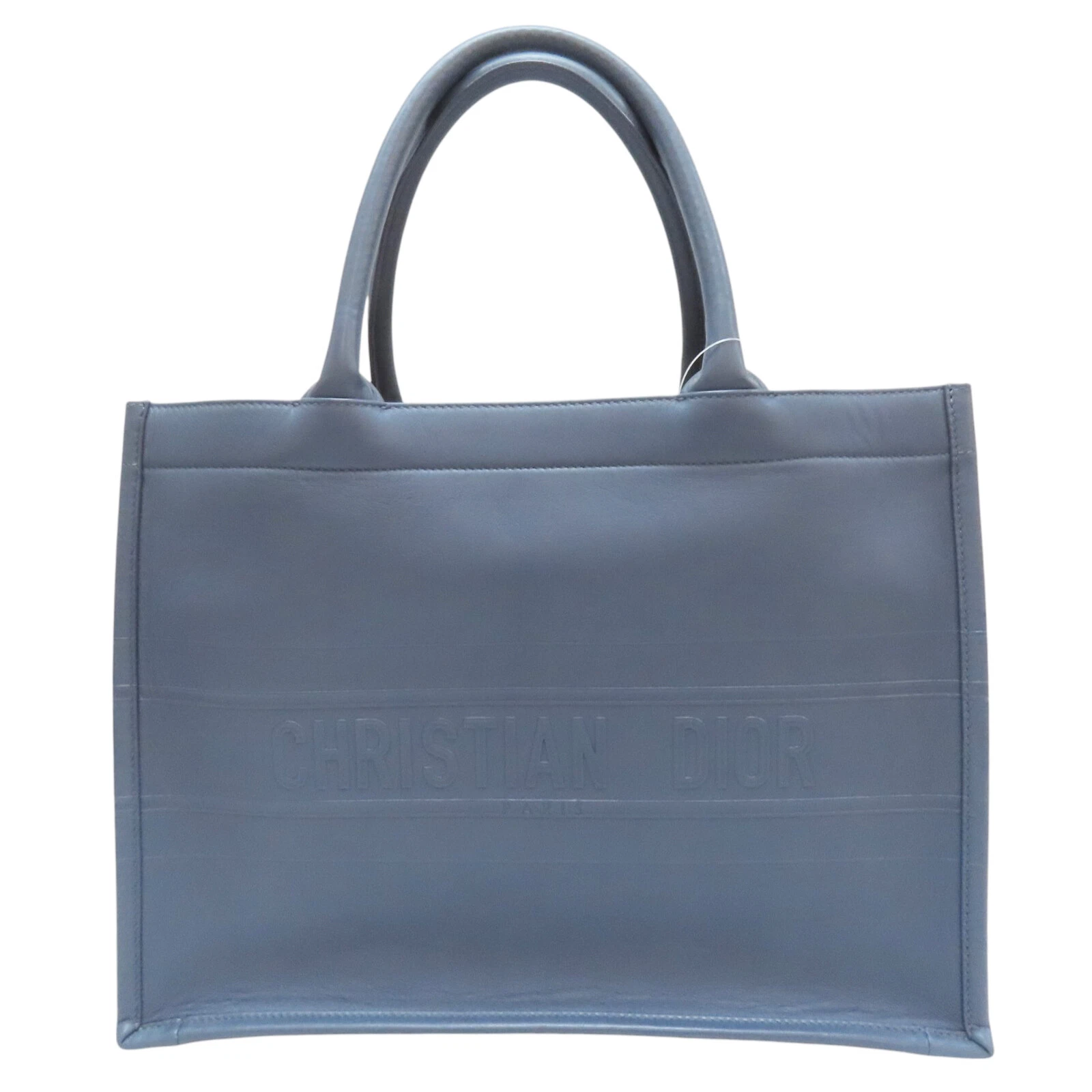 Sac fourre tout livre DIOR cuir de veau bleu