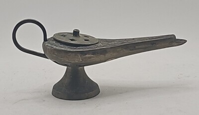 VTG Solid Brass Handmade Aladin Incense Burner Home Decor Top Art from Korea