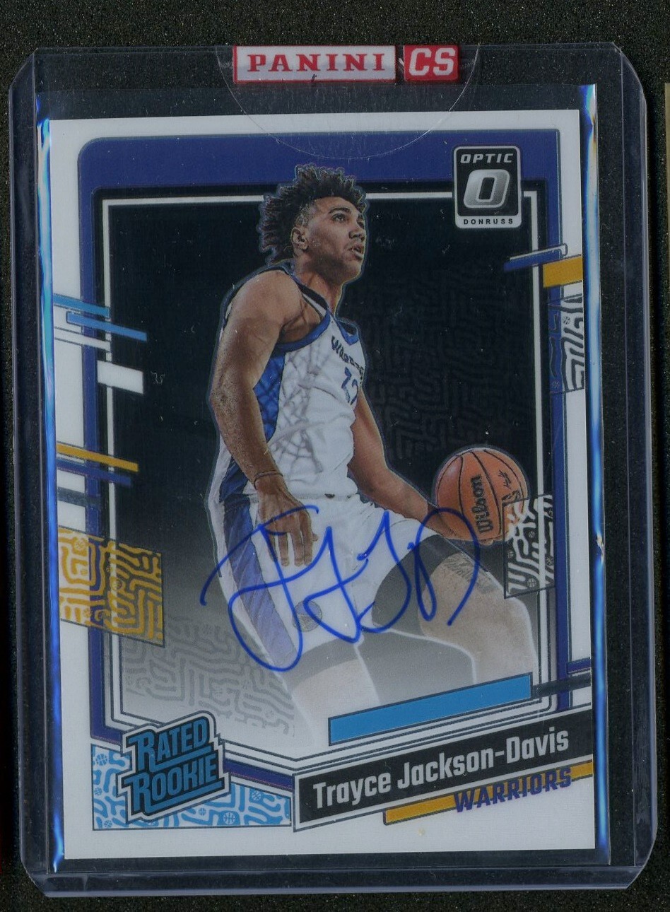2023-24 Donruss Optic Trayce Jackson-Davis Auto Rated Rookie Card #251 Warriors