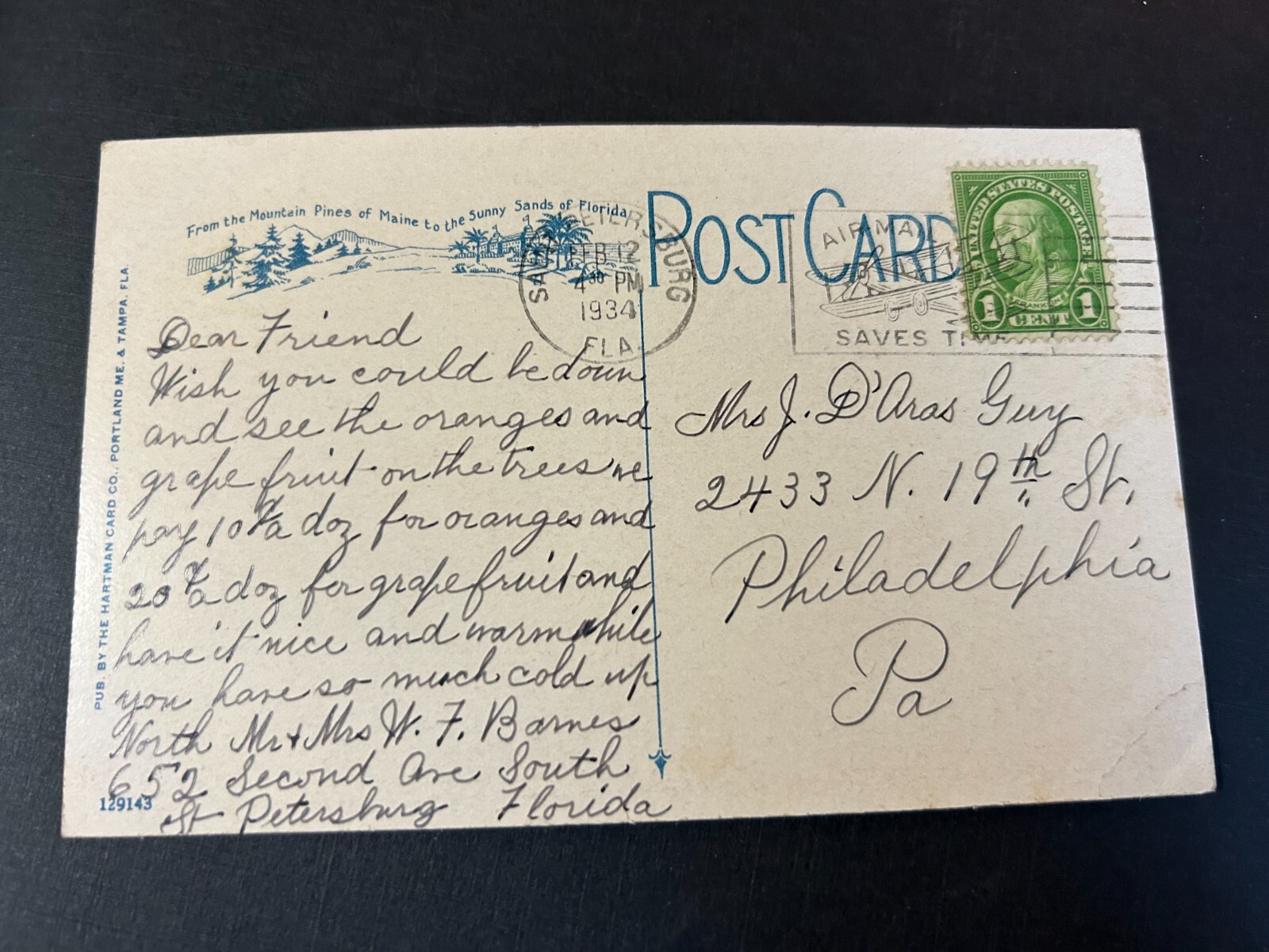 Picking Oranges in the Sunshine State Florida Postcard eBay