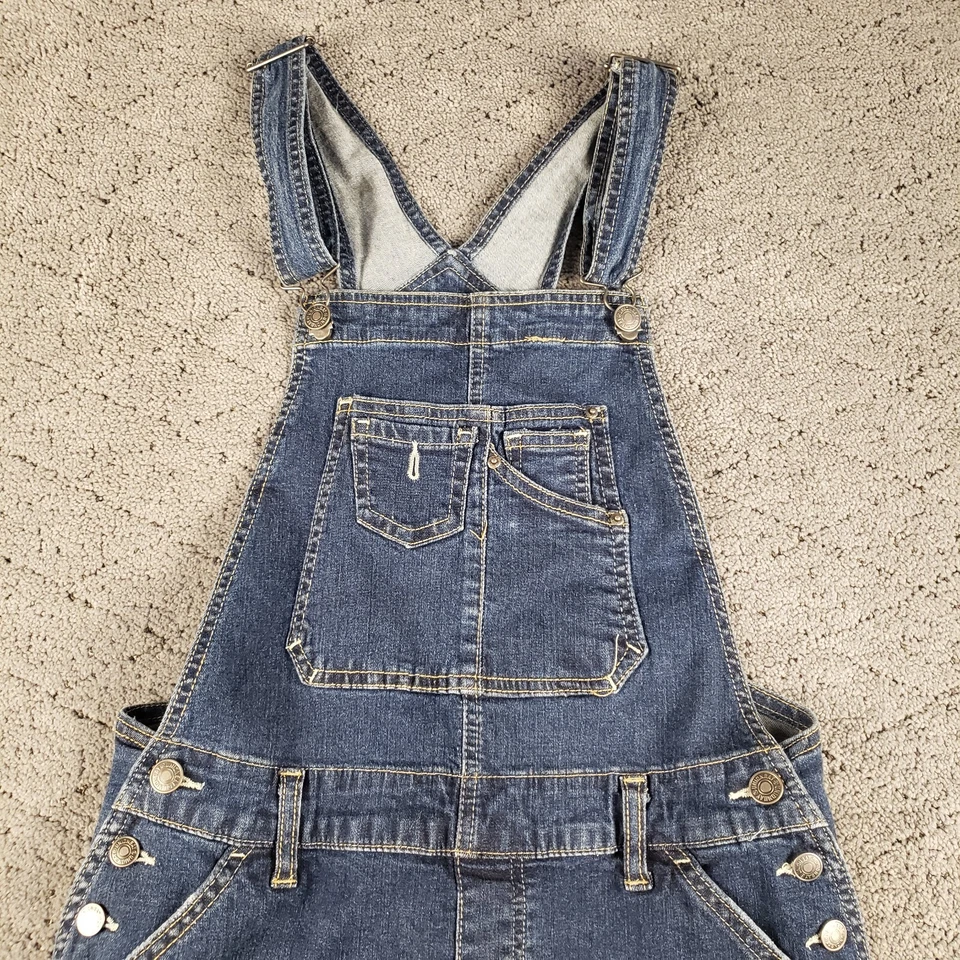 Pantalones cortos Union Bay para mujer talla pequeña azul lavado oscuro elástico entrepierna de 2 pulgadas Foto 3 de 4