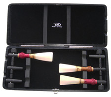 contrabassoon reed case for 6 reeds, wooden cones