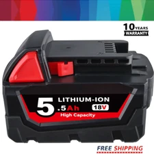 5.5AH 18V Battery For Milwaukee For M18 Lithium Extended Capacity 48-11-1890 US