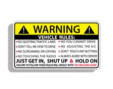 New Safety Warning Sticker Window Bumper Visor Car Dash Decal Waterproof Us