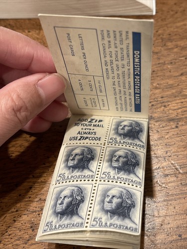 US Booklets # BK115 Slogan 3 - 4 Pane Of 5 Tagged $1.00 1963-64 MNH - Picture 2 of 4