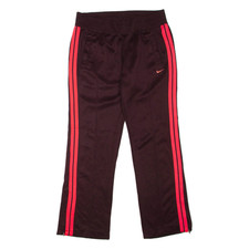 NIKE Womens Sweatpants Maroon Flared M W30 L31