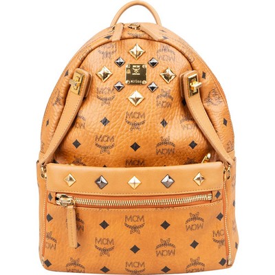 MCM Monogram Visetos  Stark Studded 2 in 1 Backpack Rucksack