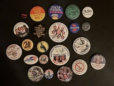 Vtg Political Pinback Button Lot of 22 Obama DEmocratic Clinton Republican Mix