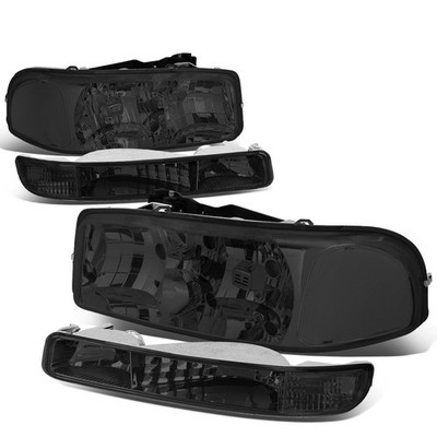 Chrome Housing Clear Corner Headlights For 1999-2007 GMC Sierra & Yukon XL – Pair 3 thumbnail image