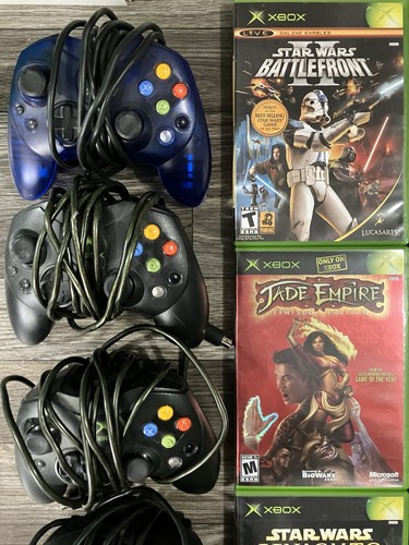 Xbox Original Console & 13 Games All In Working Condition With 5 Controllers - Foto 2 di 5