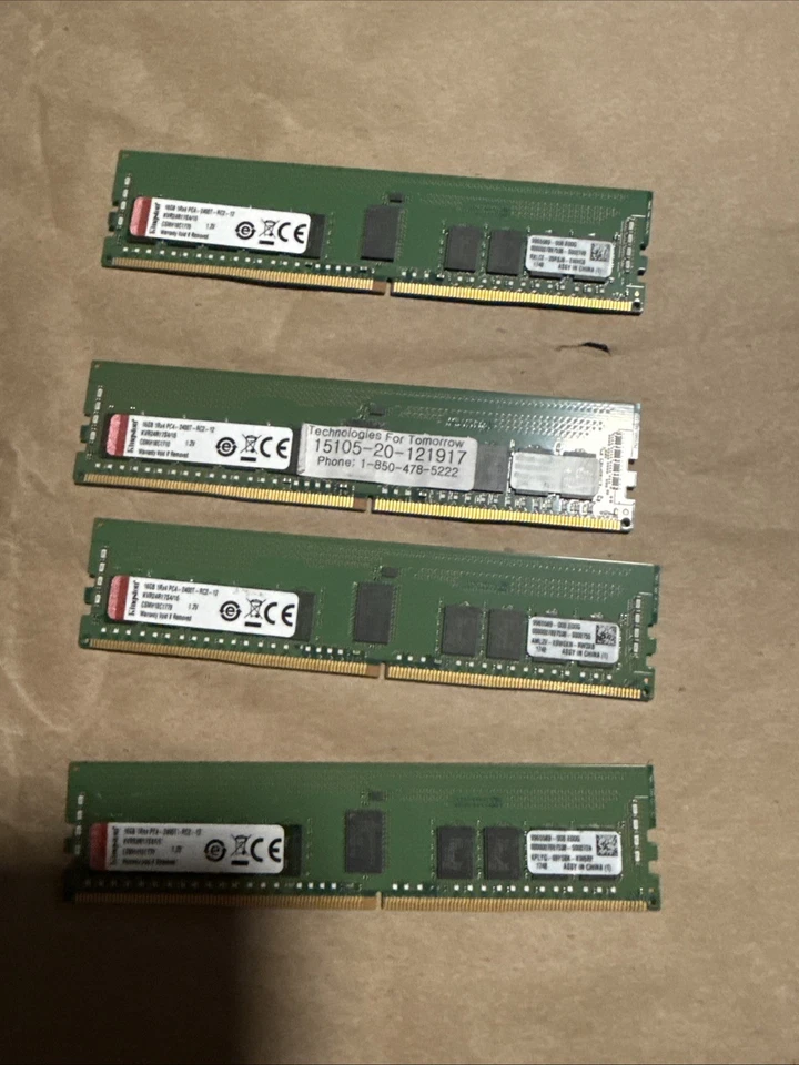 (Lote de 8) Kingston 16 GB DDR4-2400 ECC RDIMM Servidor Memoria RAM KVR24R17S4/16 Foto 4 de 4