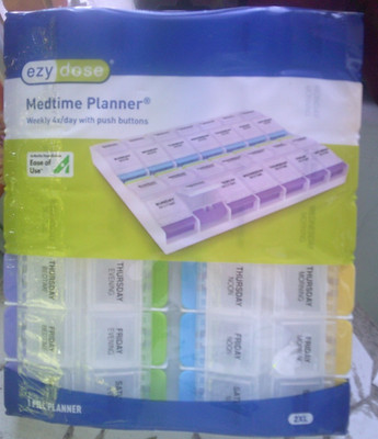 Brand New /Sealed Box 4 Times Daily EZY Dose Planner Meds Pill Dispenser