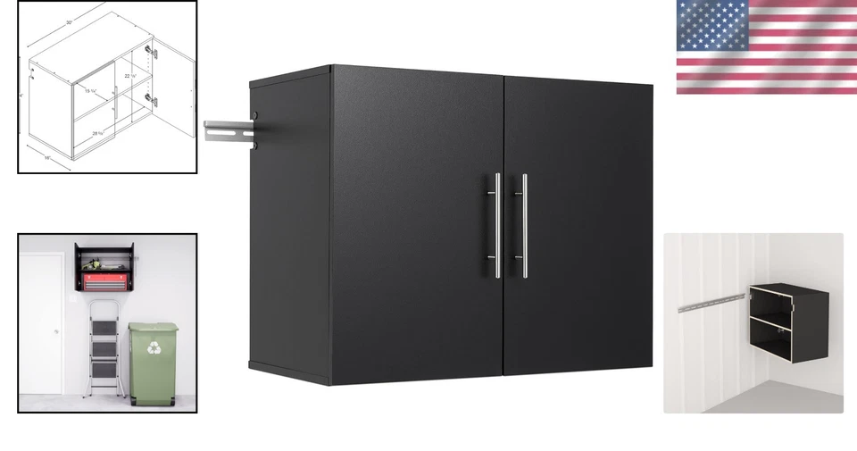 Armario de garaje y lavandería HangUps de 30" montado en la pared con estante ajustable Foto 2 de 4