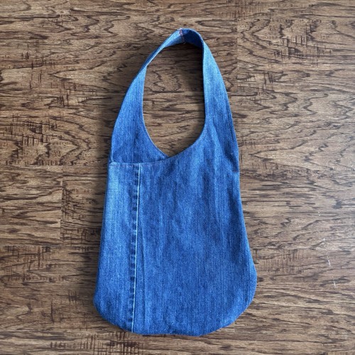 Custom Sewn Denim Hand Bag Medium Size Purse Tote